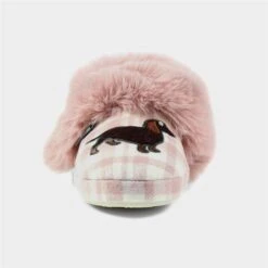 Lazy Dogz Callie Womens Pink Tartan Mule Slipper