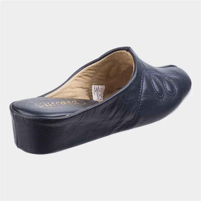Cincasa Mahon Womens Navy Leather Slipper - Image 2