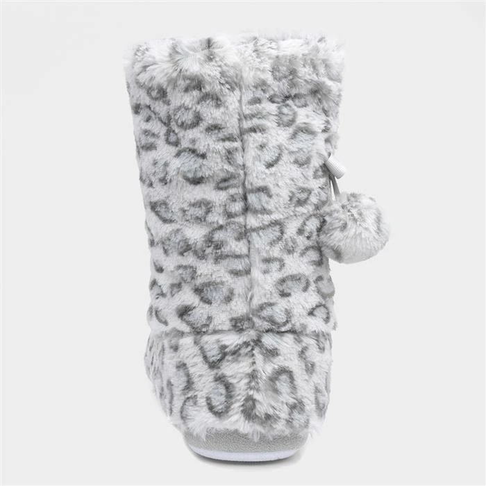 The Slipper Company Womens Grey Leopard Bootie - Image 3