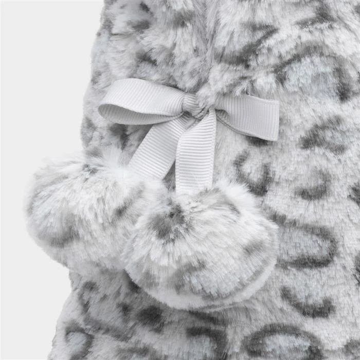 The Slipper Company Womens Grey Leopard Bootie - Image 4