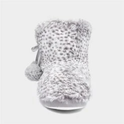 The Slipper Company Grey Leopard Womens Bootie