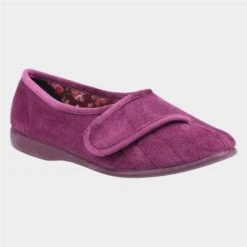 GBS Audrey Womens Purple Easy Fasten Slipper