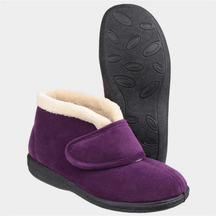 Fleet & Foster Levitt Womens Purple Bootie Slipper - Image 2