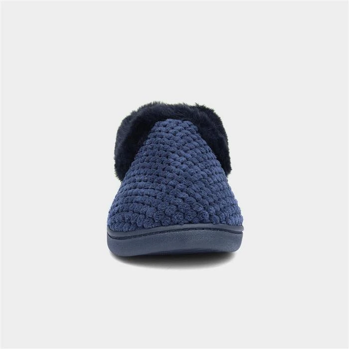 Padders Misha Womens Navy Popcorn Slipper