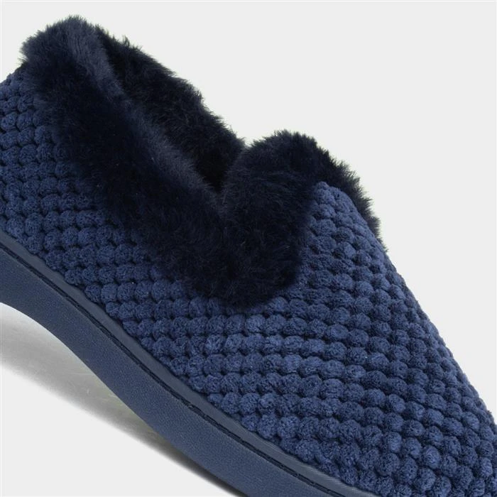 Padders Misha Womens Navy Popcorn Slipper - Image 4