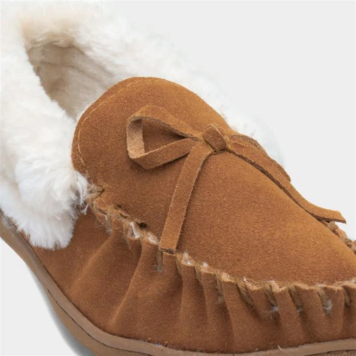 Jo & Joe Mull Womens Tan Suede Slipper - Image 4