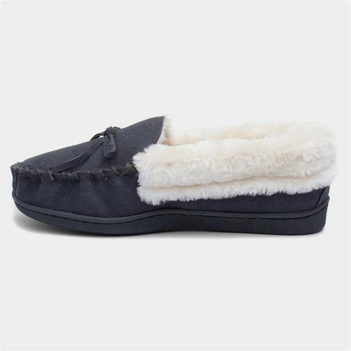 Jo & Joe Mull Womens Grey Suede Slipper - Image 2