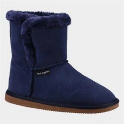 Hush Puppies Ashleigh Womens Blue Suede Bootie