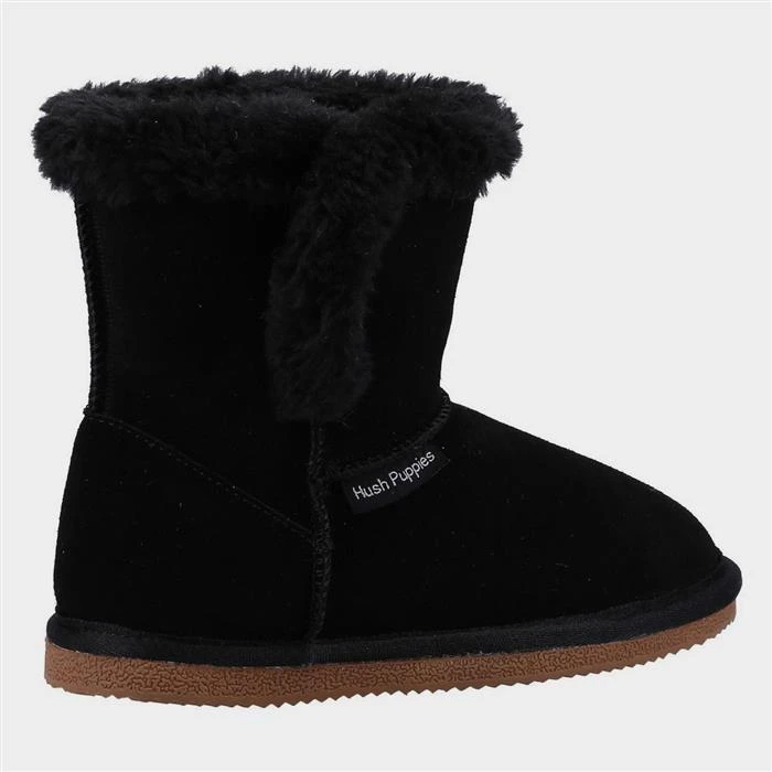 Hush Puppies Ashlynn Kids Black Bootie Slipper - Image 2