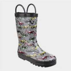 Cotswold Puddle Kids Grey Digger Welly