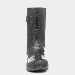 Zone Frost Womens Black Glitter Welly
