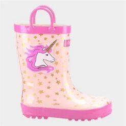 Cotswold Puddle Kids Multi Unicorn Welly