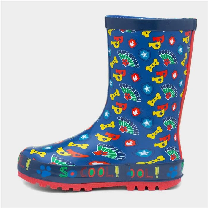 Paw Patrol Hardy Kids Navy Welly - Image 2