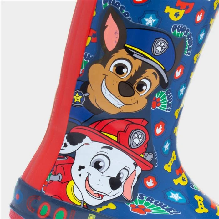 Paw Patrol Hardy Kids Navy Welly - Image 4