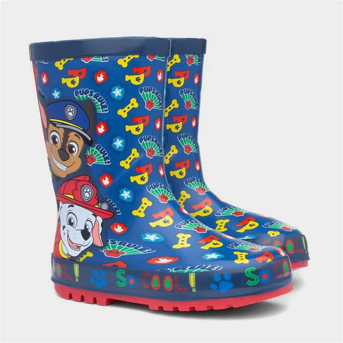 Paw Patrol Hardy Kids Navy Welly - Image 5