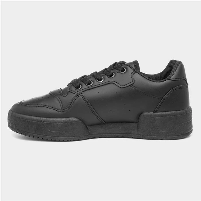 Truffle Oslo Womens Black Lace Up Trainer - Image 2